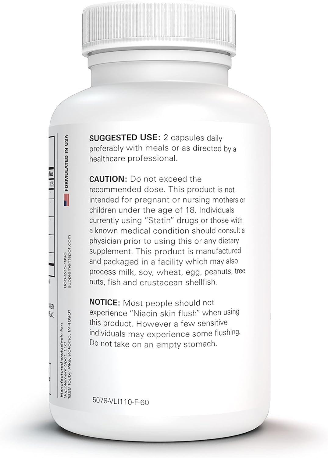 Choless Control Supplement with Vitamin B3, Beta Sitosterol, Niacin, & Cayenne Pepper - 60 Capsules