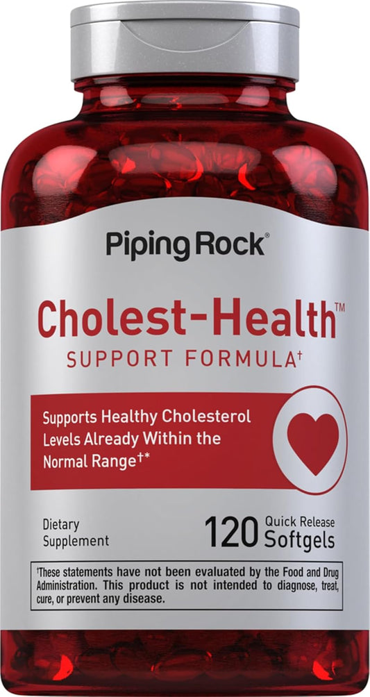 Cholesterol Health Supplement Softgels with Plant Sterols Formula - 120 Count, Non-GMO, Gluten Free