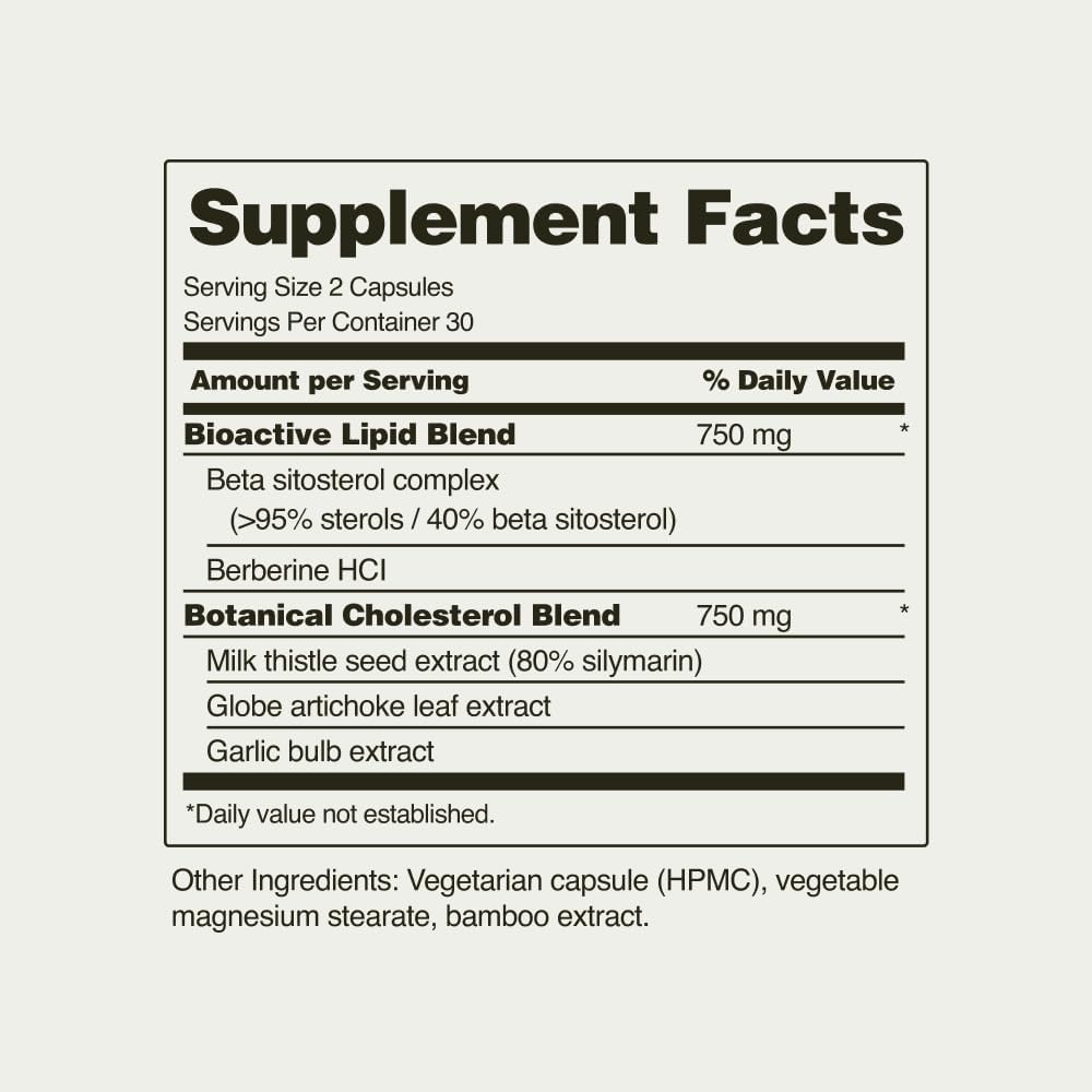 Cholesterol Health Support - Natural Heart Health Supplement, 60 Capsules by Snap Supplements