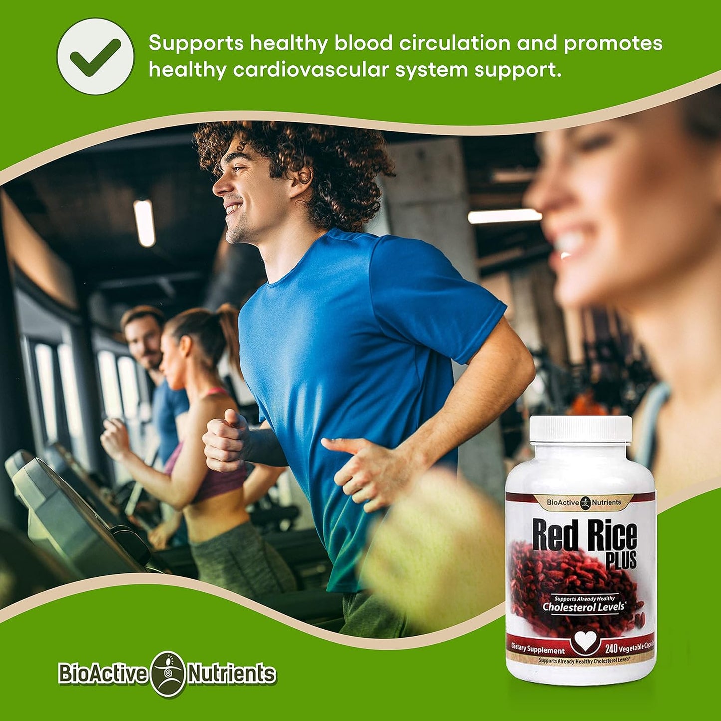 Cholesterol Support Supplement with BioActive Nutrients - Red Rice Plus Formula with Turmeric, Black Pepper, Cayenne Pepper, Ginger Root, and Rosemary - 240 Vegetable Capsules