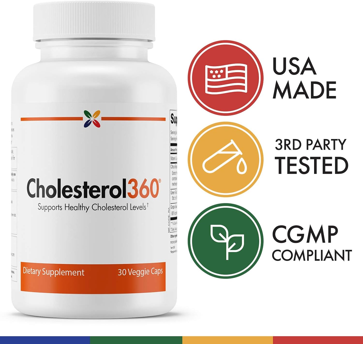 Cholesterol360 Formula with Antioxidants for Heart Health - 30 Vcaps