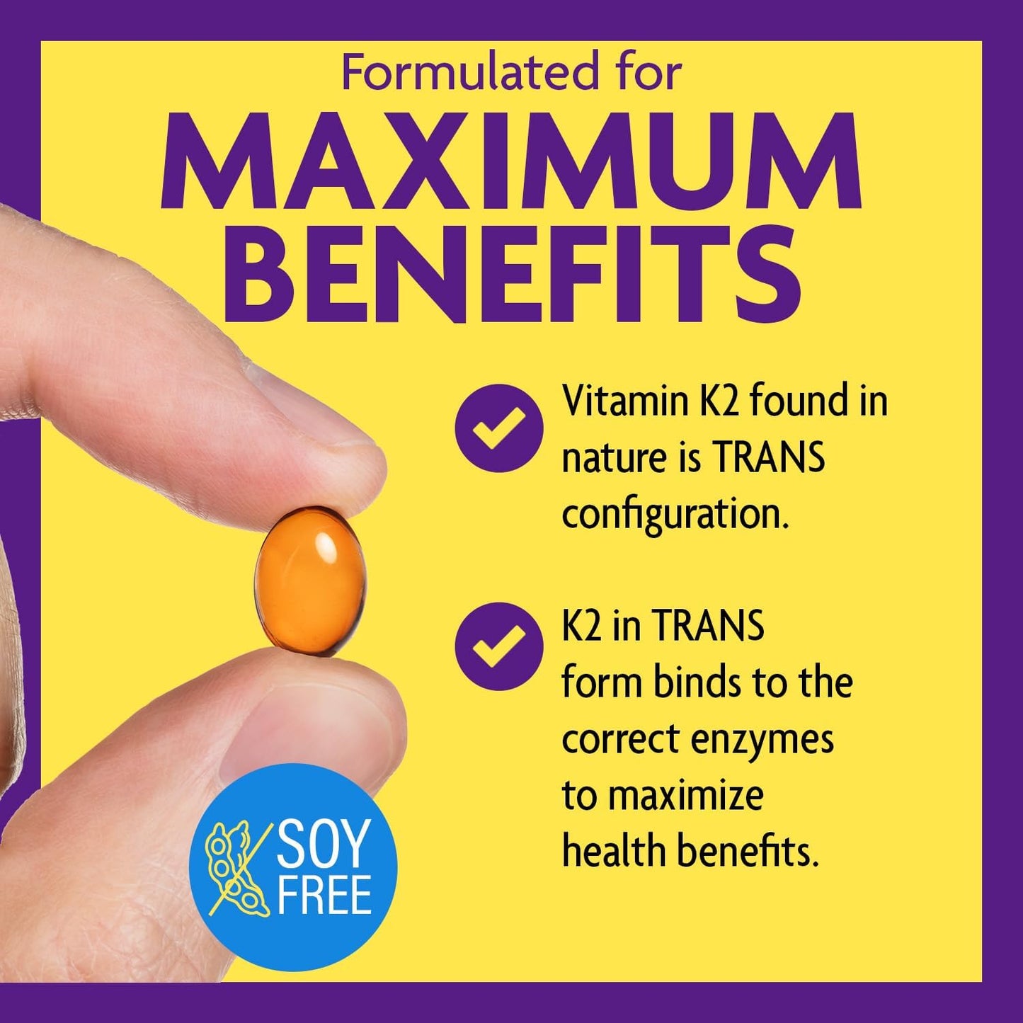 Choline Bitartrate 550mg & Vitamin K2 Bundle for Memory, Mood, Brain Health - 100 Capsules Choline & 90 Softgels Vitamin K2 - Cognitive Support