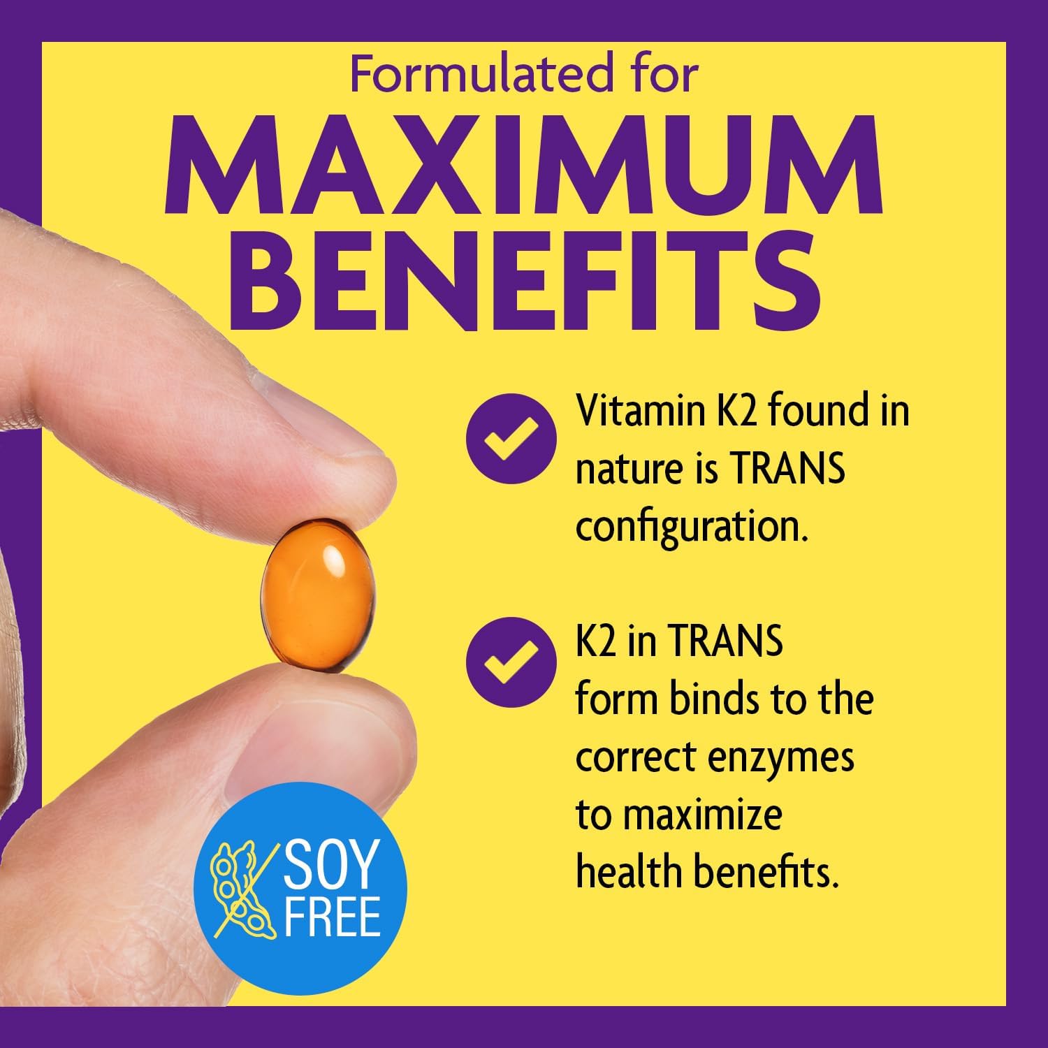 Choline Bitartrate 550mg & Vitamin K2 Bundle for Memory, Mood, Brain Health - 100 Capsules Choline & 90 Softgels Vitamin K2 - Cognitive Support