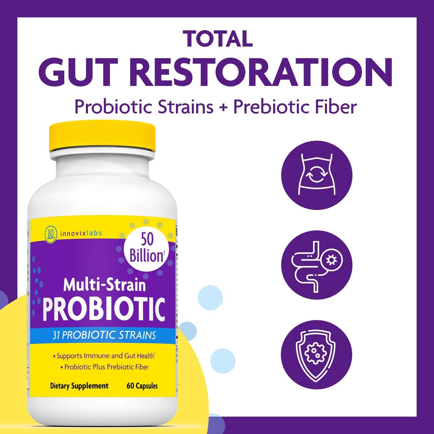 Choline Bitartrate & Multi Strain Probiotic Bundle for Memory, Mood, & Brain Health Boost - 550mg Choline, 100 Capsules + 60 Probiotic Capsules.
