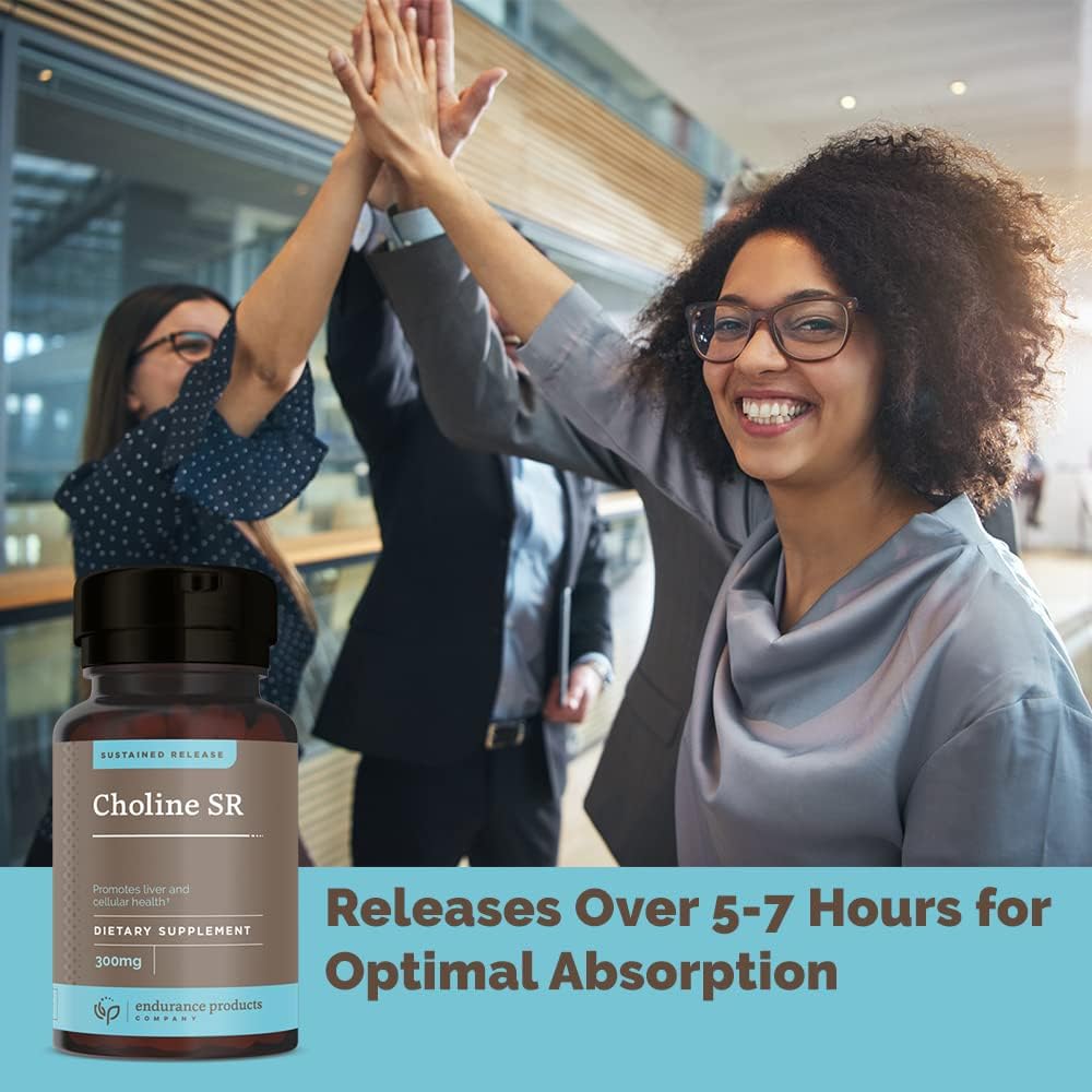 Choline Bitartrate & Niacin Sustained Release Bundle - 300mg & 250mg Tablets for Optimal Absorption & Endurance Support