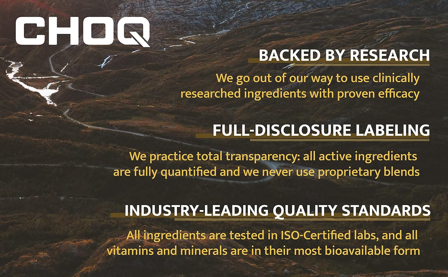 CHOQ® Shilajit Capsules - 500mg Vegan Energy Supplement with 50% Fulvic Acid for Brain Focus, Hormone Balance, and Mitochondrial Function