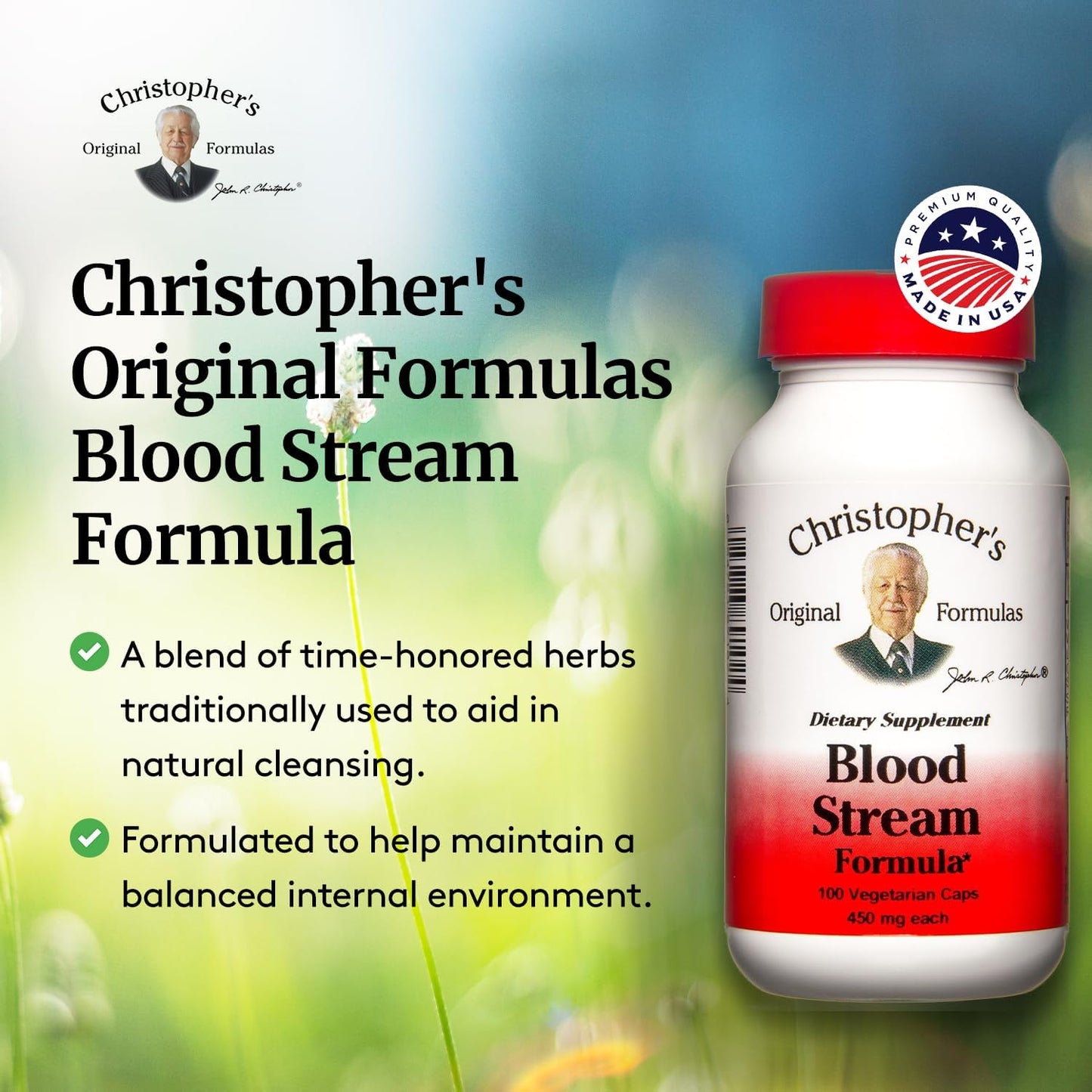 Christopher's Original Formulas Blood Stream Cleanse Supplement, 200 Capsules - Pack of 2, Herbal Detox Support
