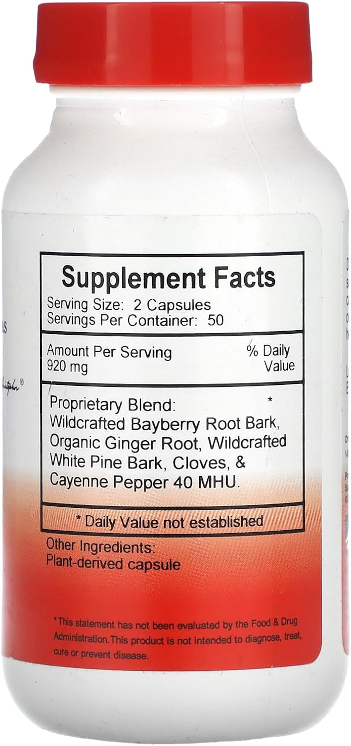 Christopher's Original Formulas Chest Formula - 100 Vegetable Capsules