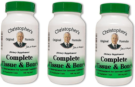 Christopher's Original Formulas Complete Tissue and Bone Capsules, 440mg, 100 Count (Pack of 3)