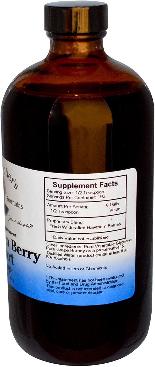 Christopher's Original Formulas Nourishing Hawthorn Berry Heart Syrup - 16 Ounce Bottle