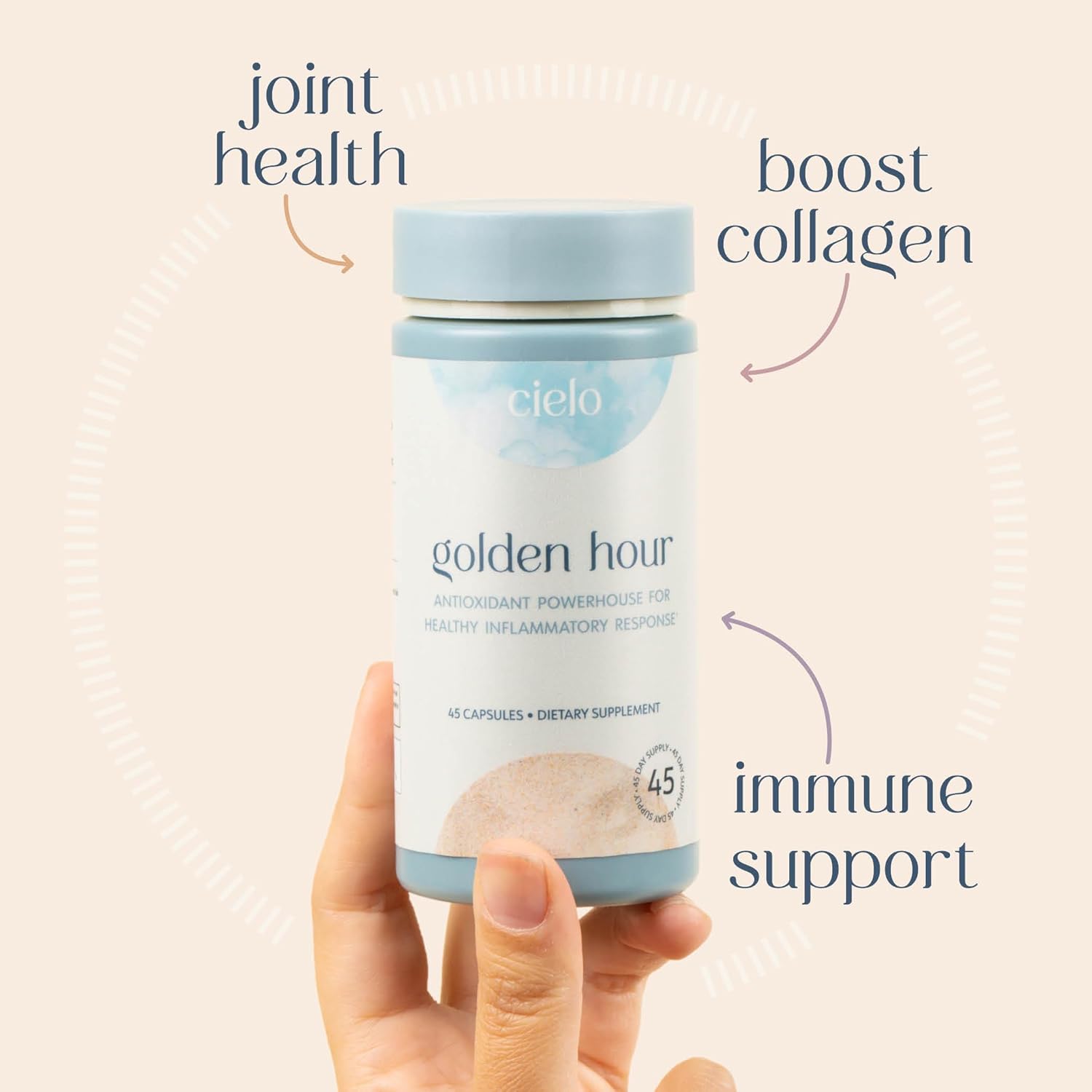 Cielo Golden Hour Antioxidant & Rise Multivitamin Set - 45 Day Supply for Enhanced Health and Wellness