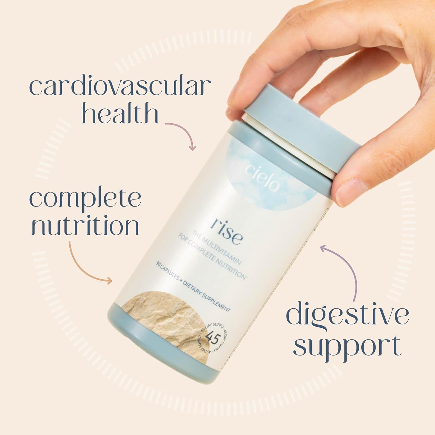 Cielo Golden Hour Antioxidant & Rise Multivitamin Set - 45 Day Supply for Enhanced Health and Wellness