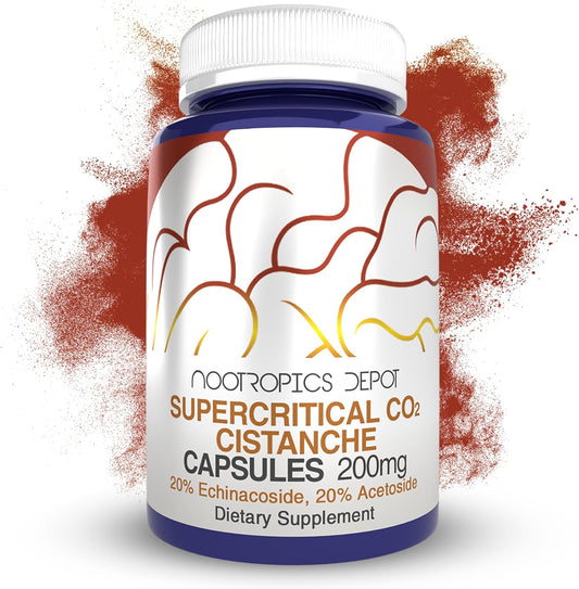 Cistanche Supercritical CO2 Extract Capsules | 20% Echinacoside & Verbascoside | 60 Count by Nootropics Depot