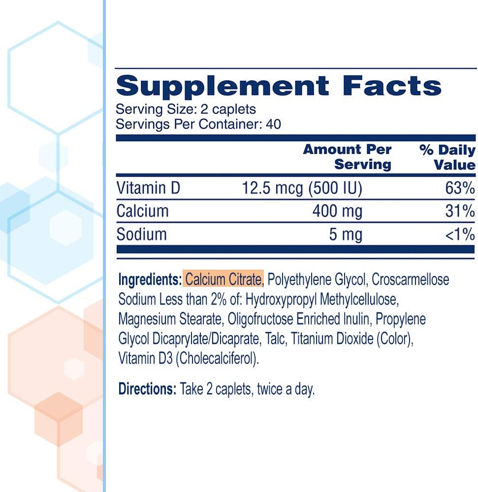 Citracal Calcium Citrate + D3 Petites Tablets 800 ct Bulk Pack