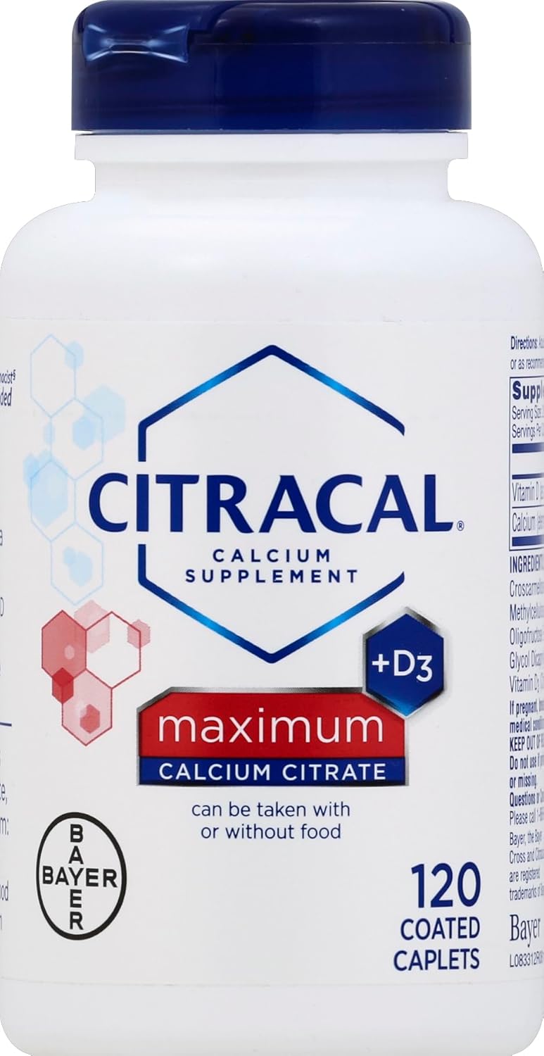 Citracal Max Size 120ct Calcium Citrate with Vitamin D Coated Caplets