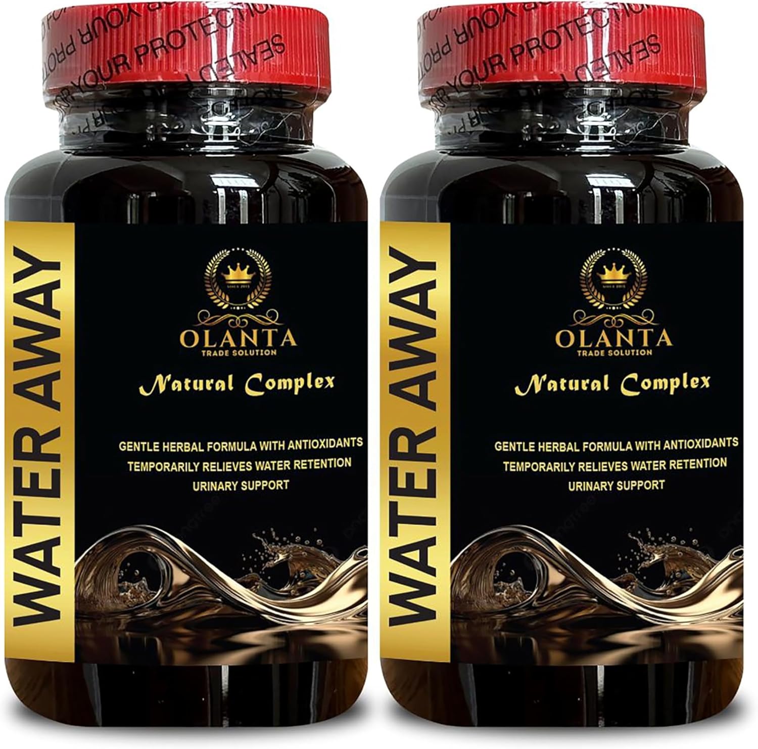 Citric Acid, Celery Seed, and Tart Cherry Water Diet Pills - Diuretic & Fast Acting Bloating Relief - 2 Bottles