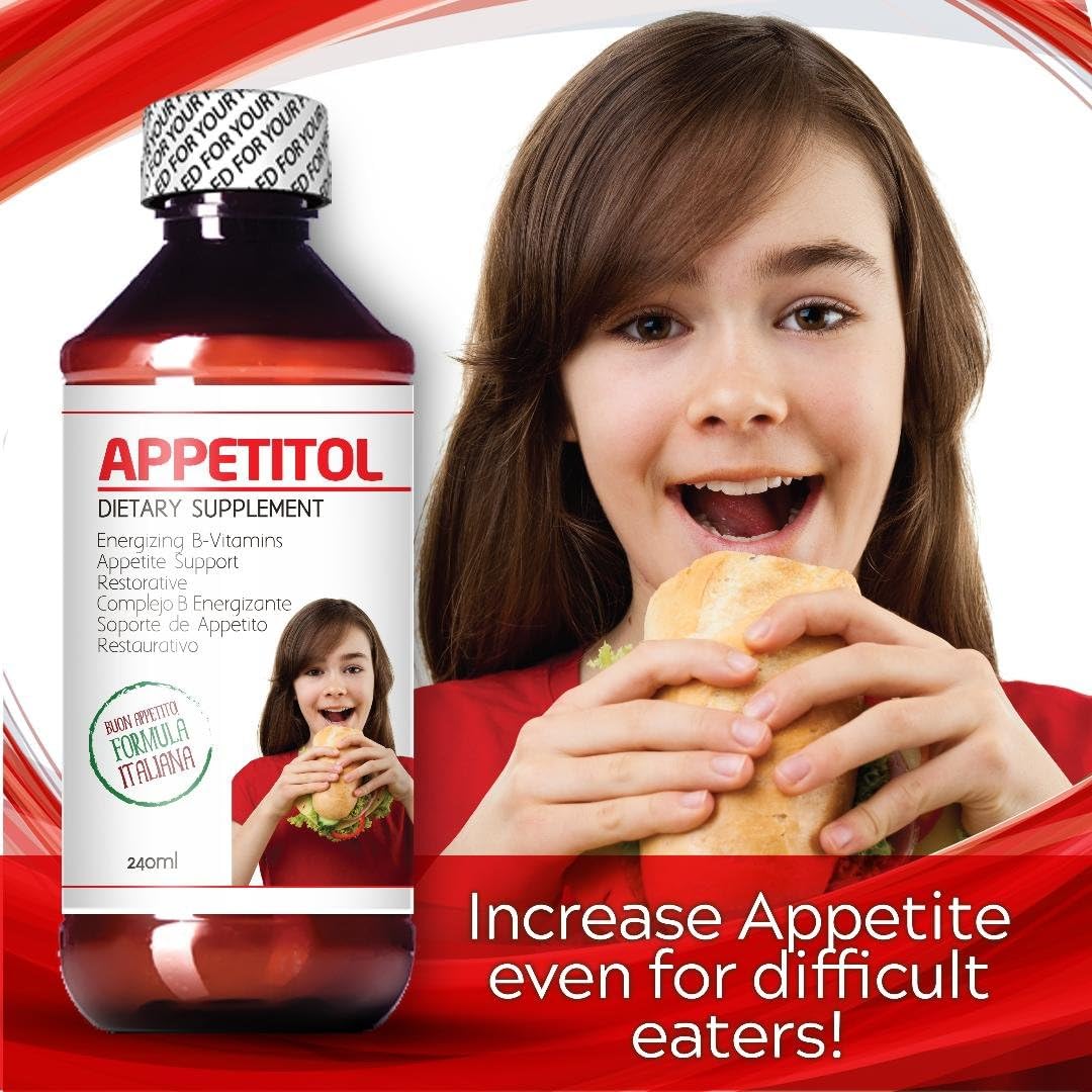 CJ Appetitol: Natural Appetite & Weight Gain Stimulant for Underweight Children - 8 Fl Oz with Vitamins & Minerals