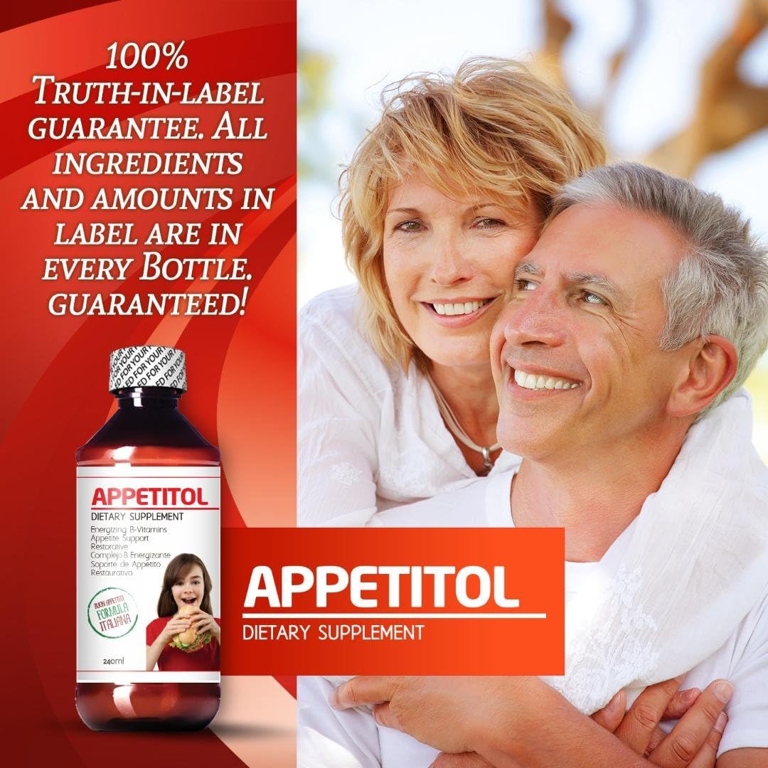 CJ Appetitol: Natural Appetite & Weight Gain Stimulant for Underweight Children - 8 Fl Oz with Vitamins & Minerals