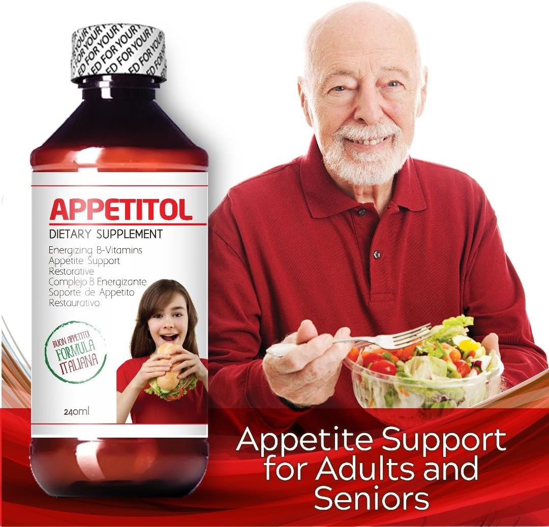 CJ Appetitol: Natural Appetite & Weight Gain Stimulant for Underweight Children - 8 Fl Oz with Vitamins & Minerals