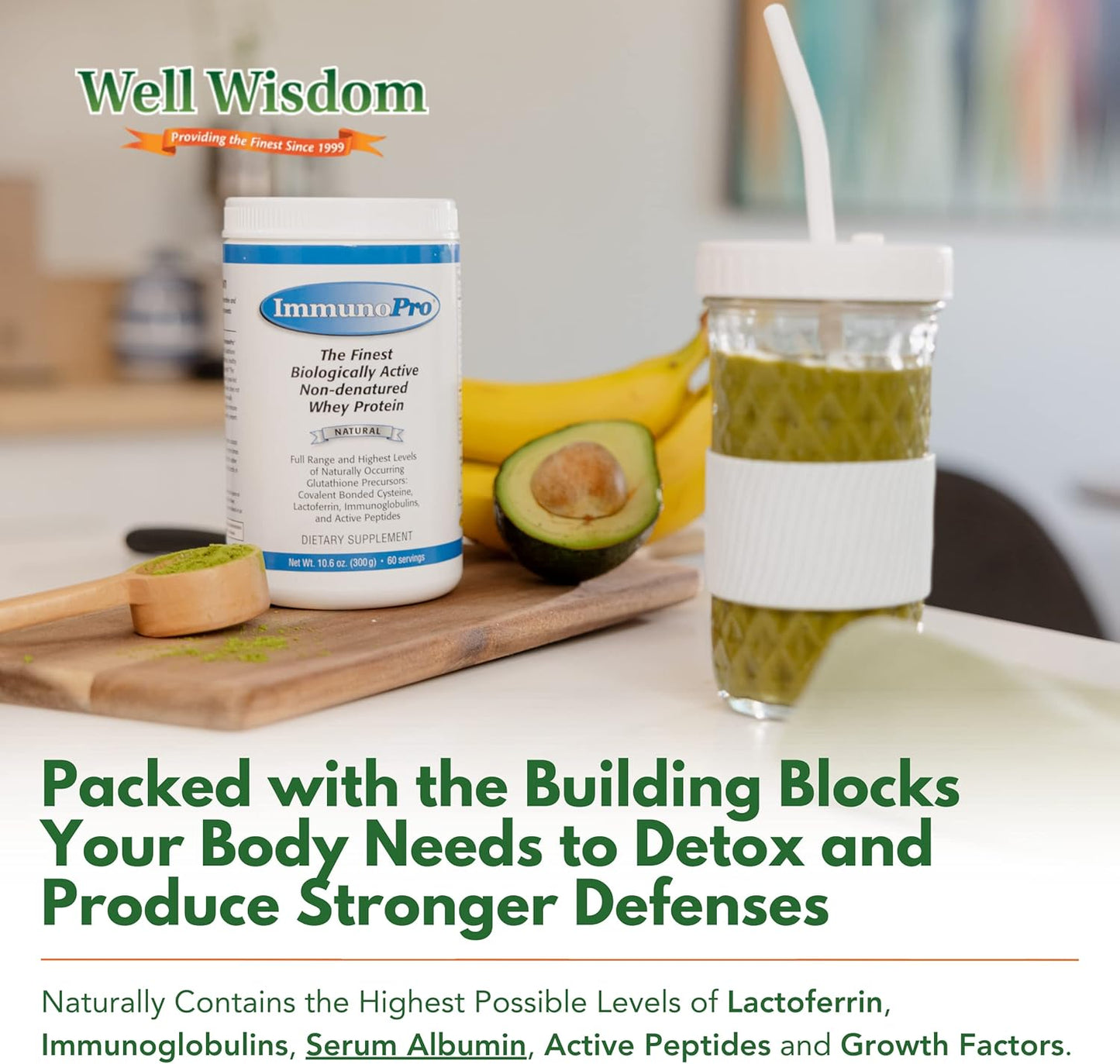 Clean Grass-Fed Whey Protein Powder Concentrate for Immune Support - 300g - Hormone-Free & Non-GMO