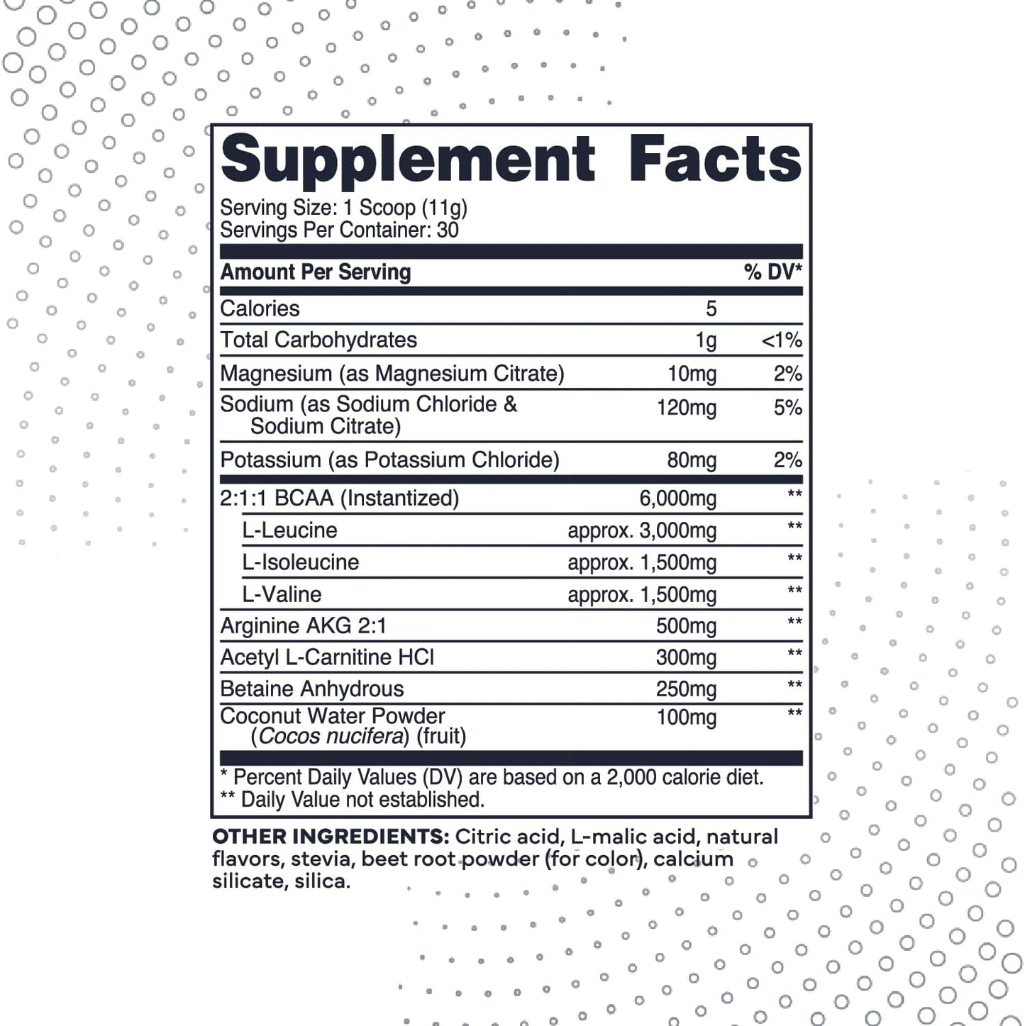 Clean Vegan BCAA Powder with Electrolytes - Hawaiian Punch Flavor, 6g 2:1:1 Sugar-Free Amino Acids Supplement for Women/Men - Ideal Post-Workout Drink