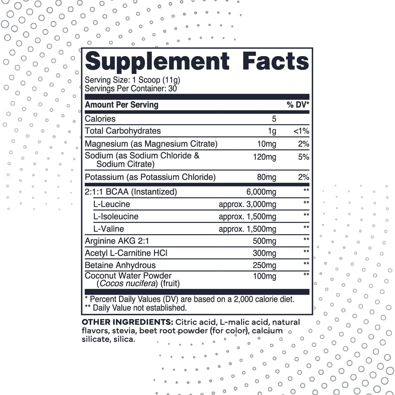 Clean Vegan BCAA Powder with Electrolytes - Hawaiian Punch Flavor, 6g 2:1:1 Sugar-Free Amino Acids Supplement for Women/Men - Ideal Post-Workout Drink