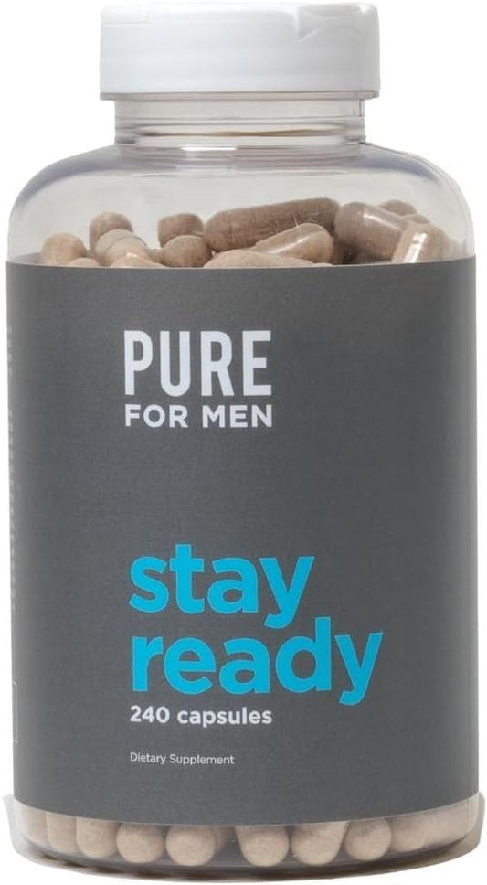 Cleanliness Stay Ready Fiber Supplement for Digestive Regularity | Psyllium Husk, Aloe Vera, Chia Seeds, Flaxseeds | 240 Vegan Capsules