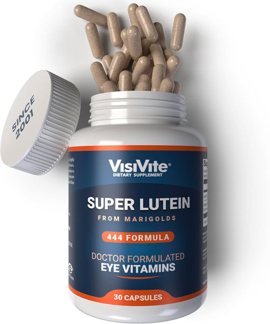 Clear Eye Vision Vitamins - VisiVite Super Lutein 444 Eye Formula - Lutein & Zeaxanthin Eye Supplements for Adults - Max Vision Support