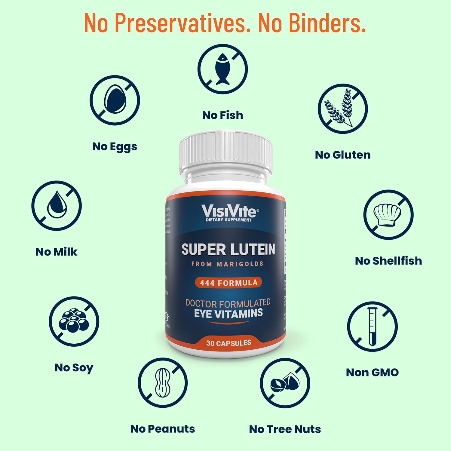 Clear Eye Vision Vitamins - VisiVite Super Lutein 444 Eye Formula - Lutein & Zeaxanthin Eye Supplements for Adults - Max Vision Support