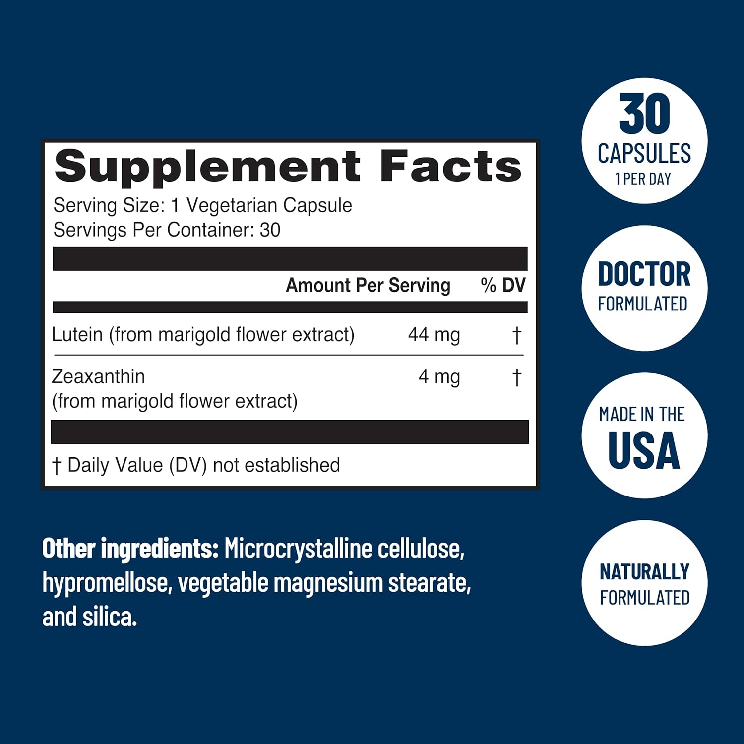 Clear Eye Vision Vitamins - VisiVite Super Lutein 444 Eye Formula - Lutein & Zeaxanthin Eye Supplements for Adults - Max Vision Support