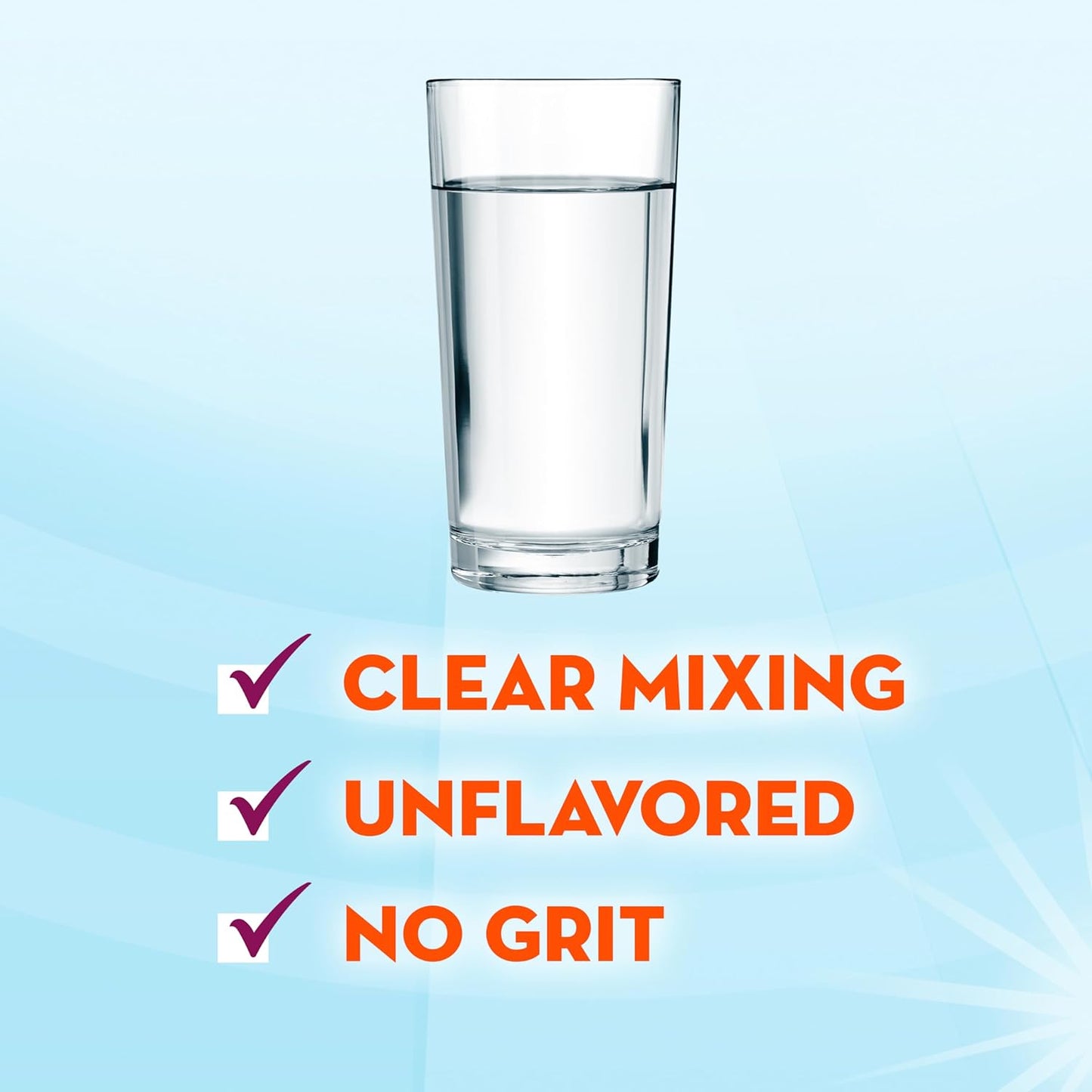 Clear Mixing Plant-Based Metamucil Fiber Supplement - 75 Teaspoons, No Grit, No Sugar, Daily Digestive Health