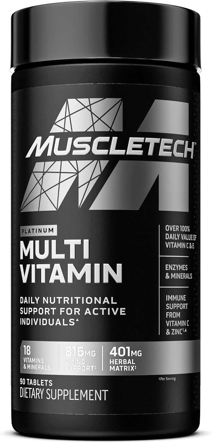 Clear Muscle Post Workout Recovery & Platinum Multivitamin Bundle for Men & Women - Boost Muscle Growth and Immune Support with 18 Essential Vitamins