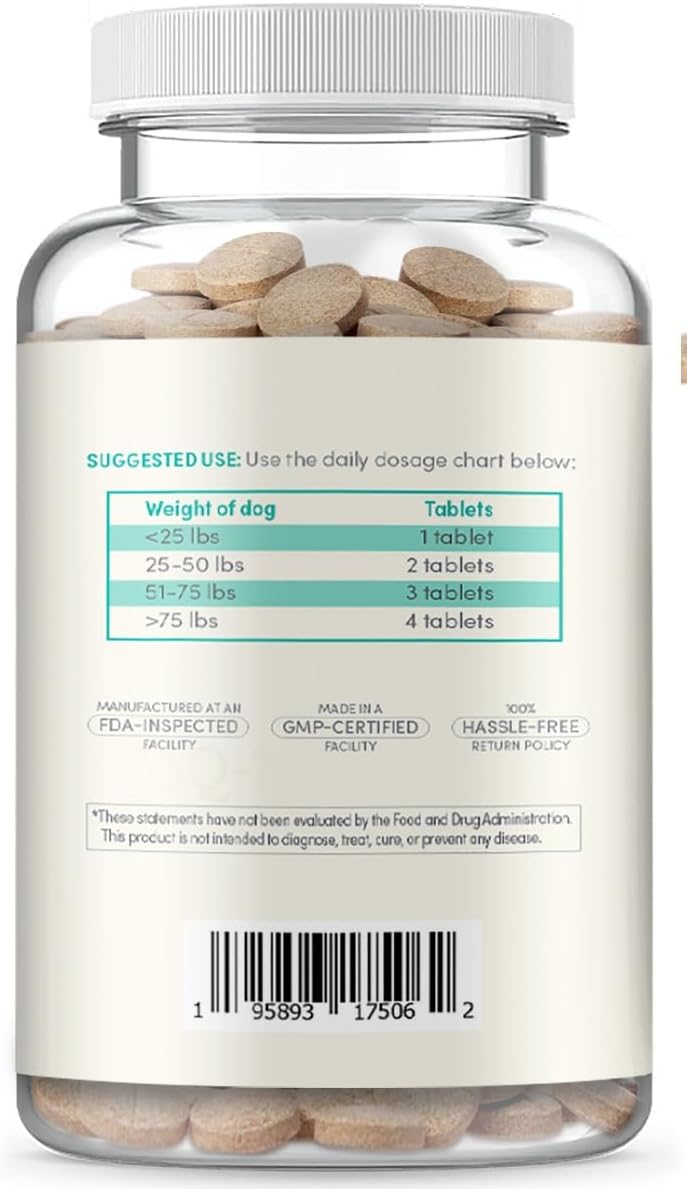 ClearFormulas Sam-e Chewable Tablets for Dogs - 225mg S-Adenosyl-L-Methionine for Natural Hepatic Liver Health Support - 120 Count