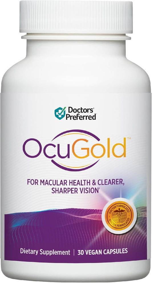 Clinical-Grade OcuGold: Doctors' Preferred Supplement for Macula & Retina Health - 30 Vegan Capsules