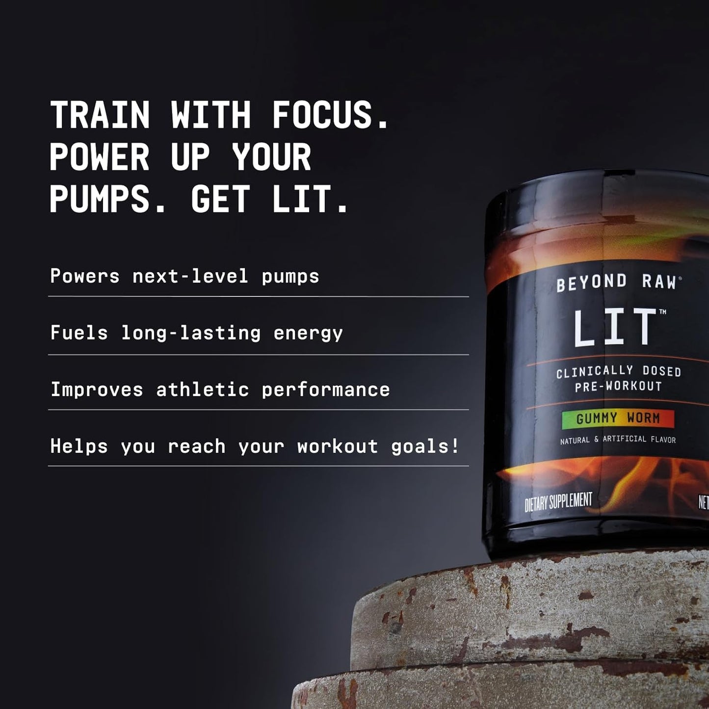 Clinically Dosed Pre-Workout Powder with Caffeine, L-Citrulline, and Beta-Alanine - Jolly Rancher Blue Raspberry Flavor - 30 Servings