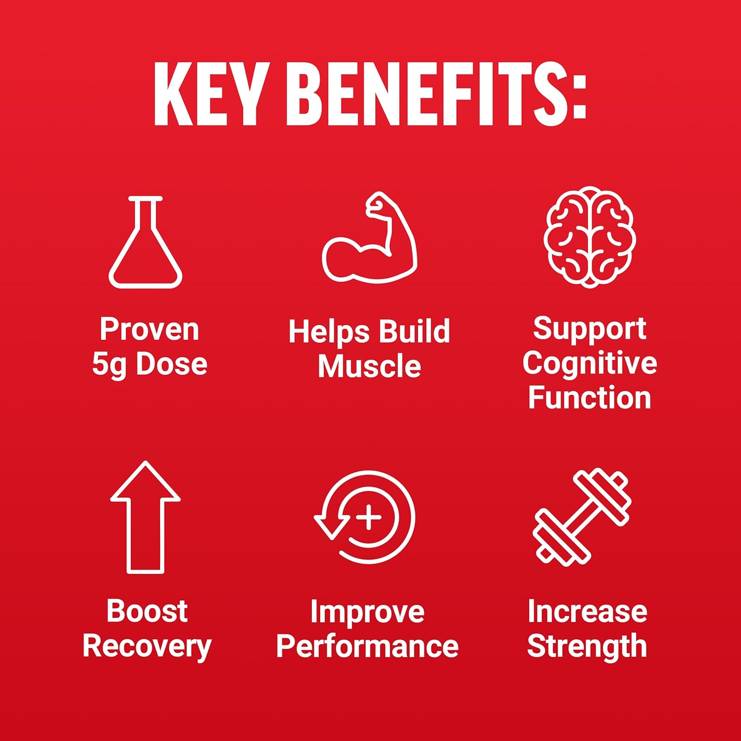 Clinically Studied Force Factor Creatine Gummies - 5g Creatine Monohydrate for Muscle Gain, Strength, Recovery - Assorted Fruit Flavors, 30 Servings