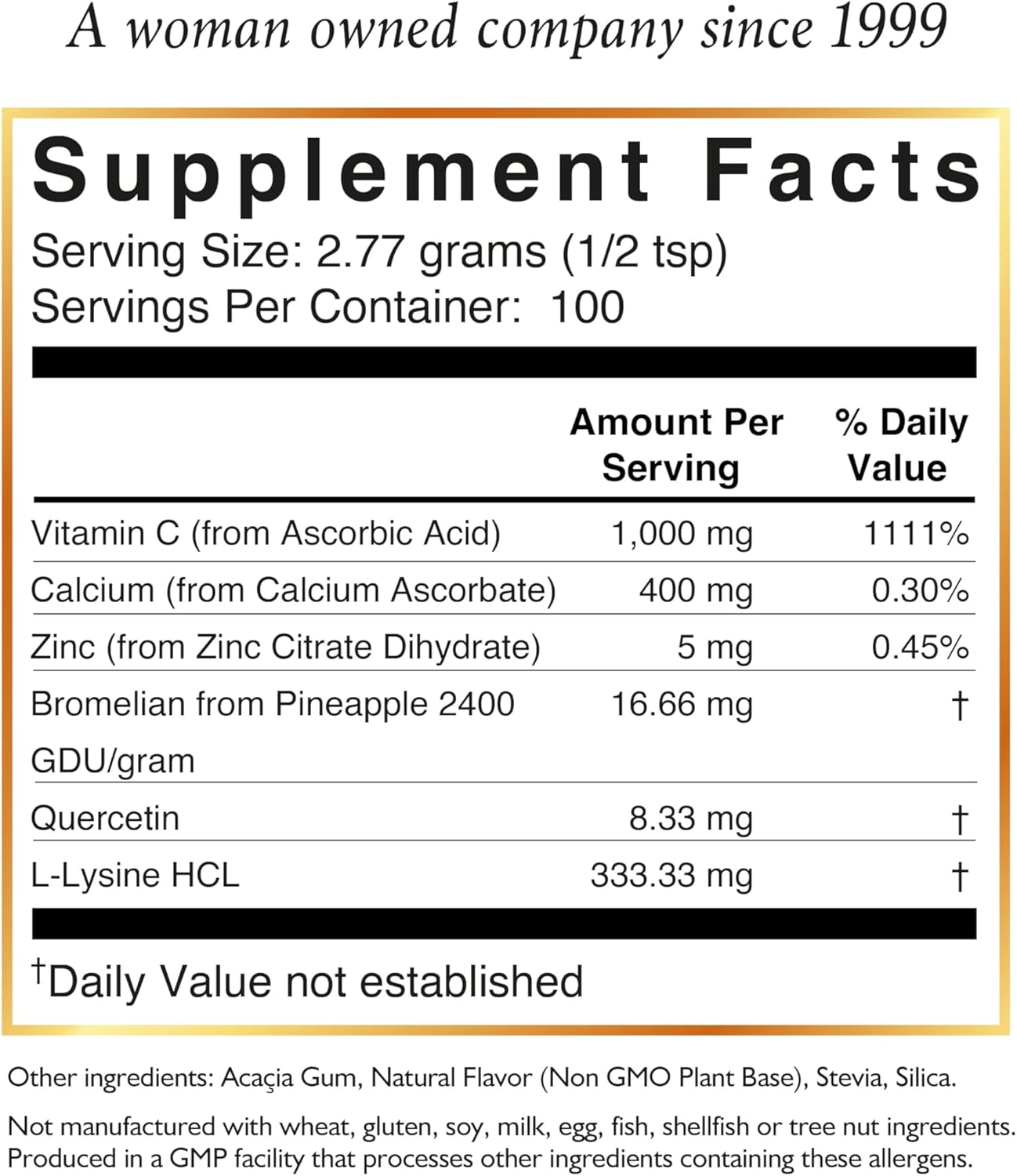 Cocó March N.M.D 1000 mg Vitamin C Powder - Collagen & Immune Support with Zinc, Bromelain, Quercetin, L-Lysine - Gluten-Free, Dairy-Free, Soy-Free, GMO-Free, Vegan & Keto Friendly - 10 oz.
