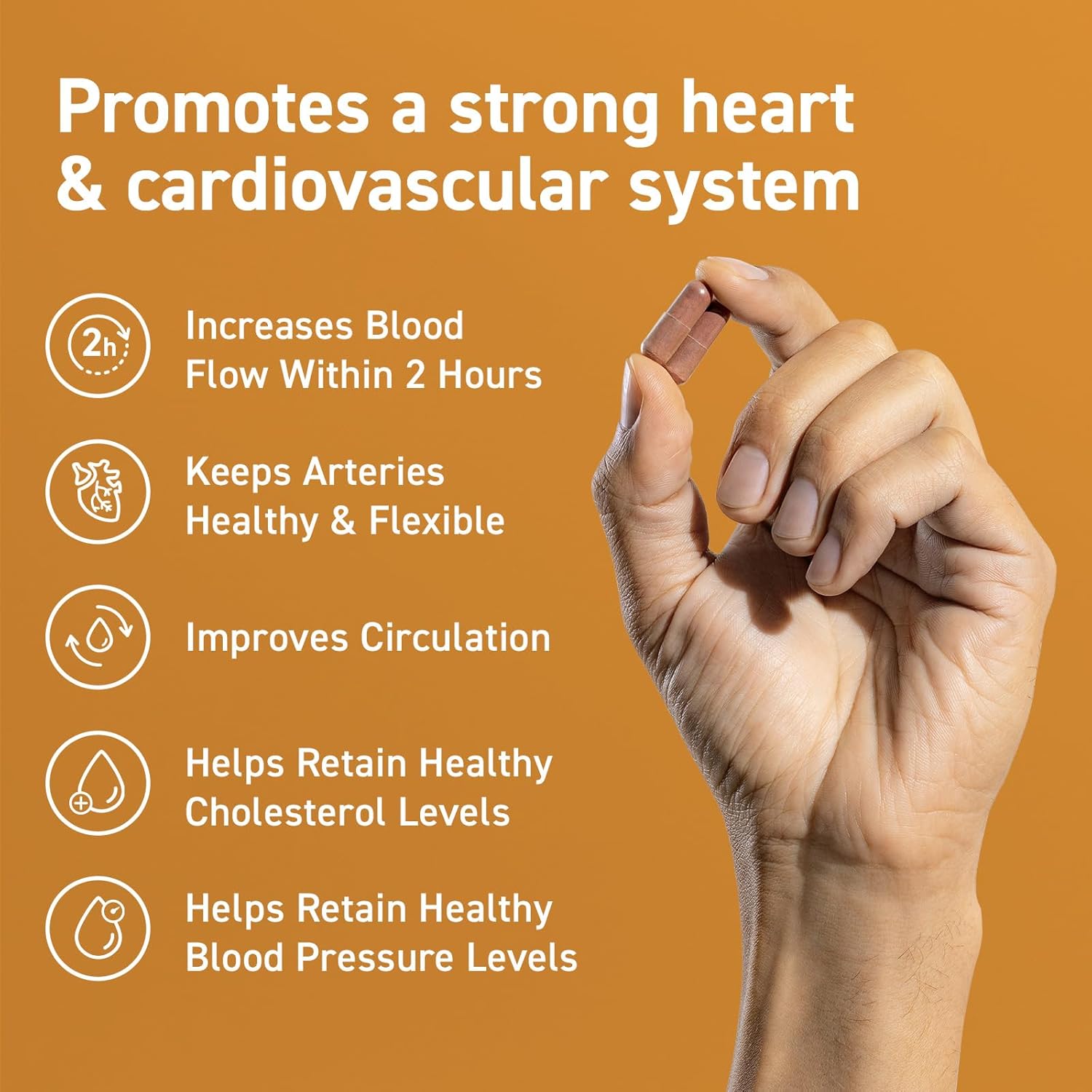 CocoaVia Cardio Health Supplement - 60 Day Supply with 500mg Cocoa Flavanols for Heart Health, Nitric Oxide Boost & Energy - Vegan Dark Chocolate Capsules