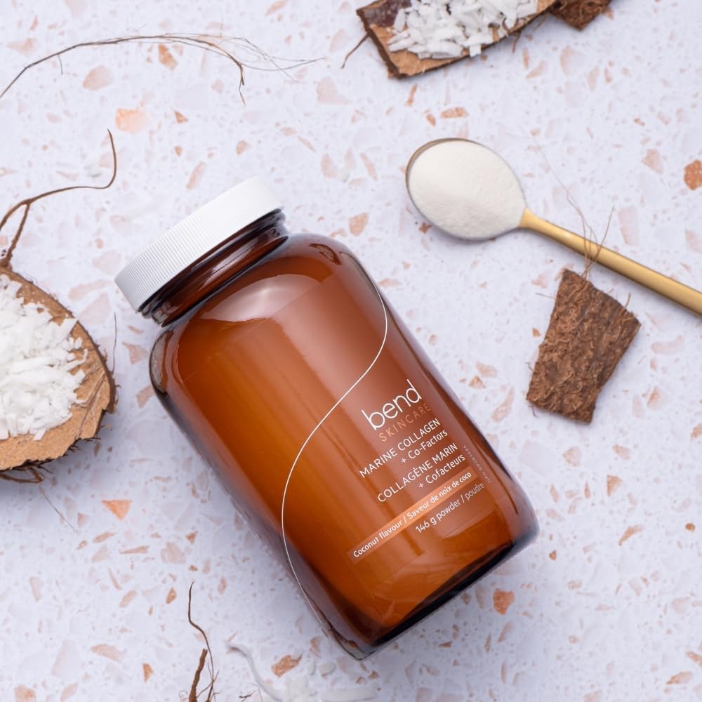 Coconut Flavored Marine Collagen Powder with Co-Factors | Hydrolyzed Fish Collagen Peptides with Vitamin C and Silicon | Promotes Healthy Hair, Skin, and Nails