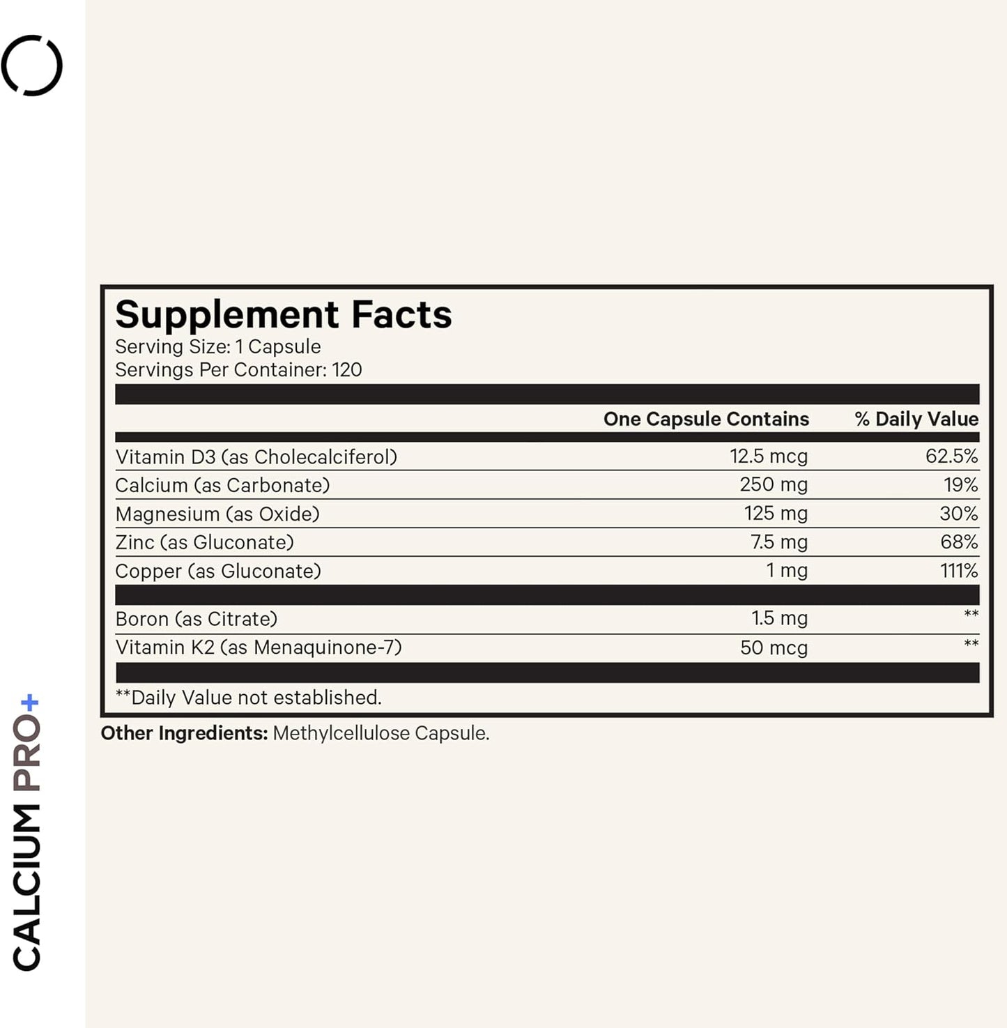 Codeage High Calcium Vitamins with Vitamin D3 & Magnesium - 2-Month Supply - Non-GMO Elemental Calcium Pills - 120 Capsules