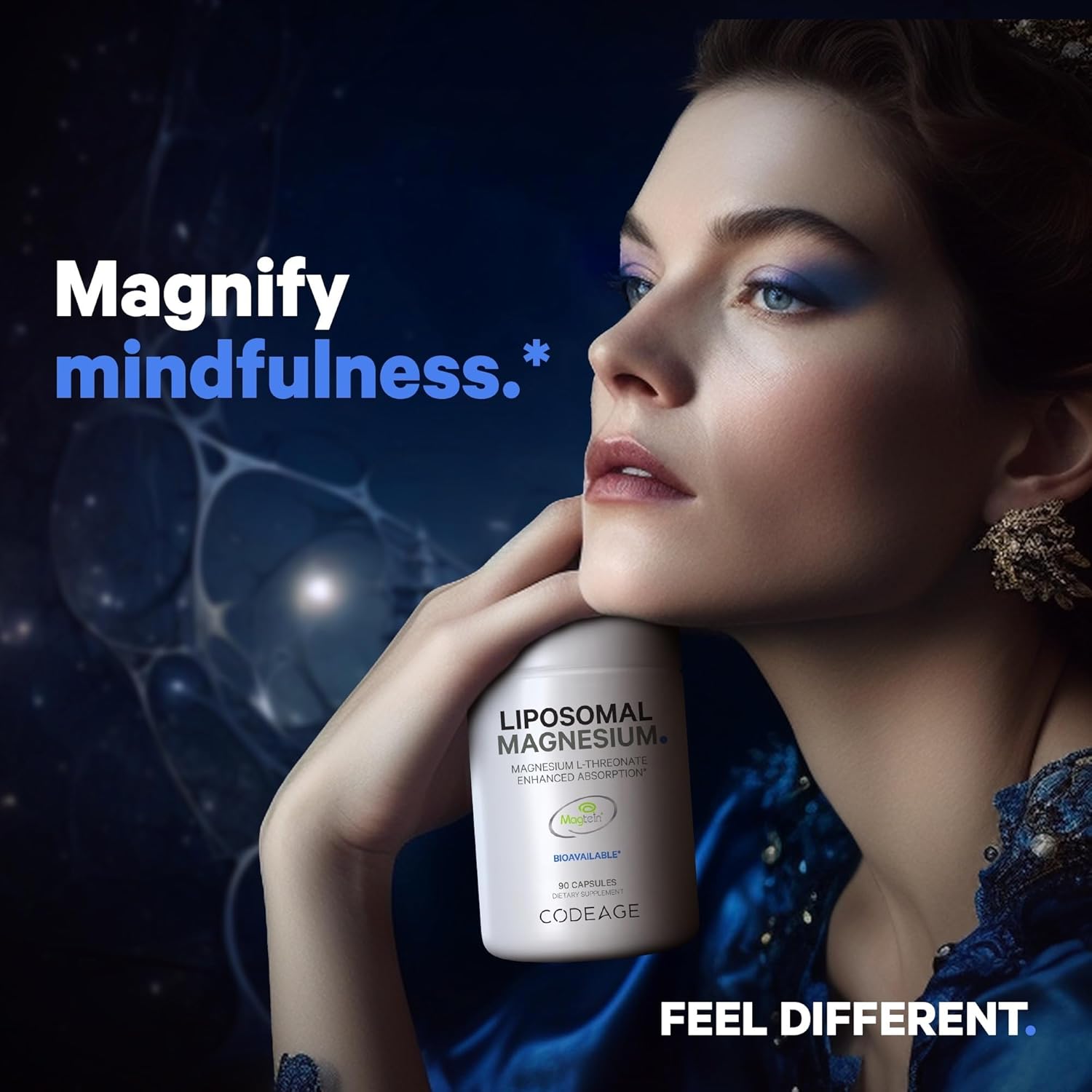 Codeage Liposomal Magnesium L-Threonate Supplement - 90 Capsules for Brain Health & Memory Support