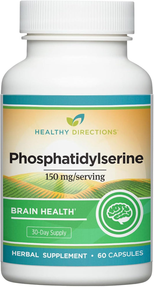Cognitive Health Supplement: 150 mg Phosphatidylserine, 60 Vegan Capsules for Brain Function & Memory, 30-Day Supply