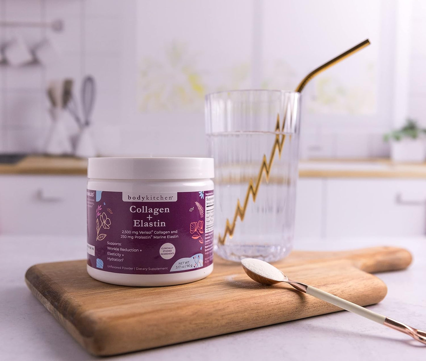 Collagen and Elastin Powder for Anti-Aging, Skin Health, and Elasticity - Unflavored, Odorless, Colorless (30 Servings)