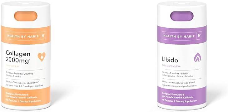 Collagen and Libido Supplement Bundle - Health By Habit (1 Pack)