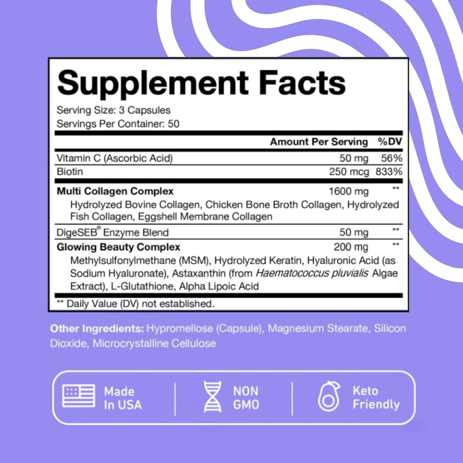 Collagen and Magnesium Supplement Capsules for Vitality and Health