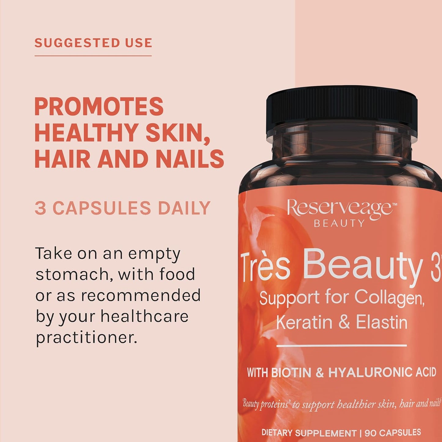 Collagen & Beauty Supplement Set for Hair Growth, Skin, Nails, and Joints - 90 Caps + 60 Caps