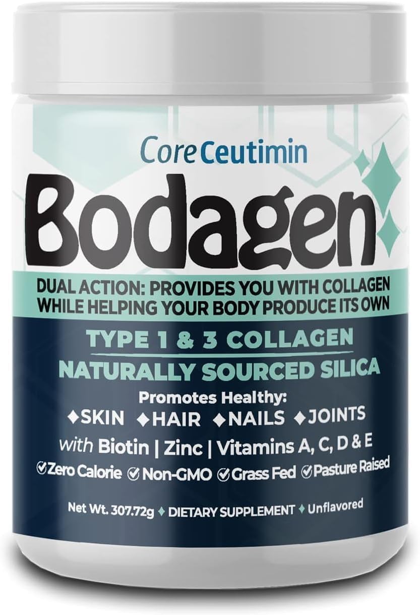 Collagen Building Silica & Peptides Two Pack for Skin, Hair, Nail, Bone & Joint Health - Men & Women. With Biotin, Zinc, Vitamin A, C, D & E. 0 Cal, Non GMO, Unflavored