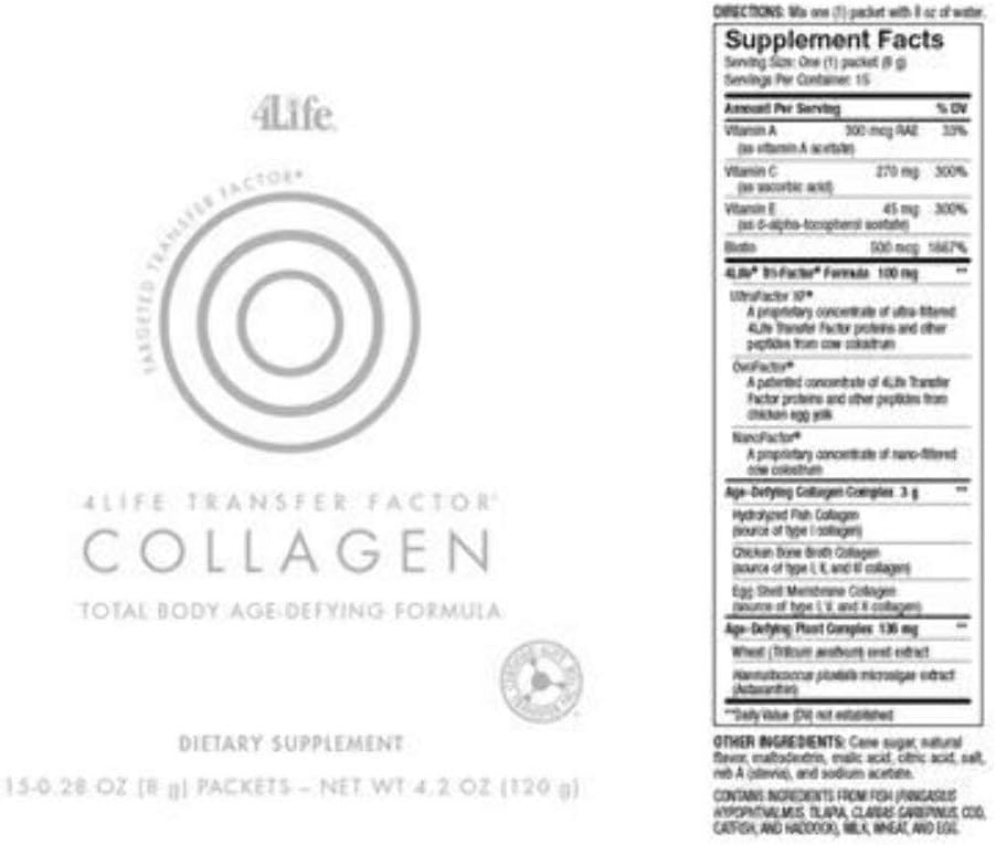 Collagen Formula with Vitamins and 5 Types - Hair, Skin, and Nail Support - 15 Packets