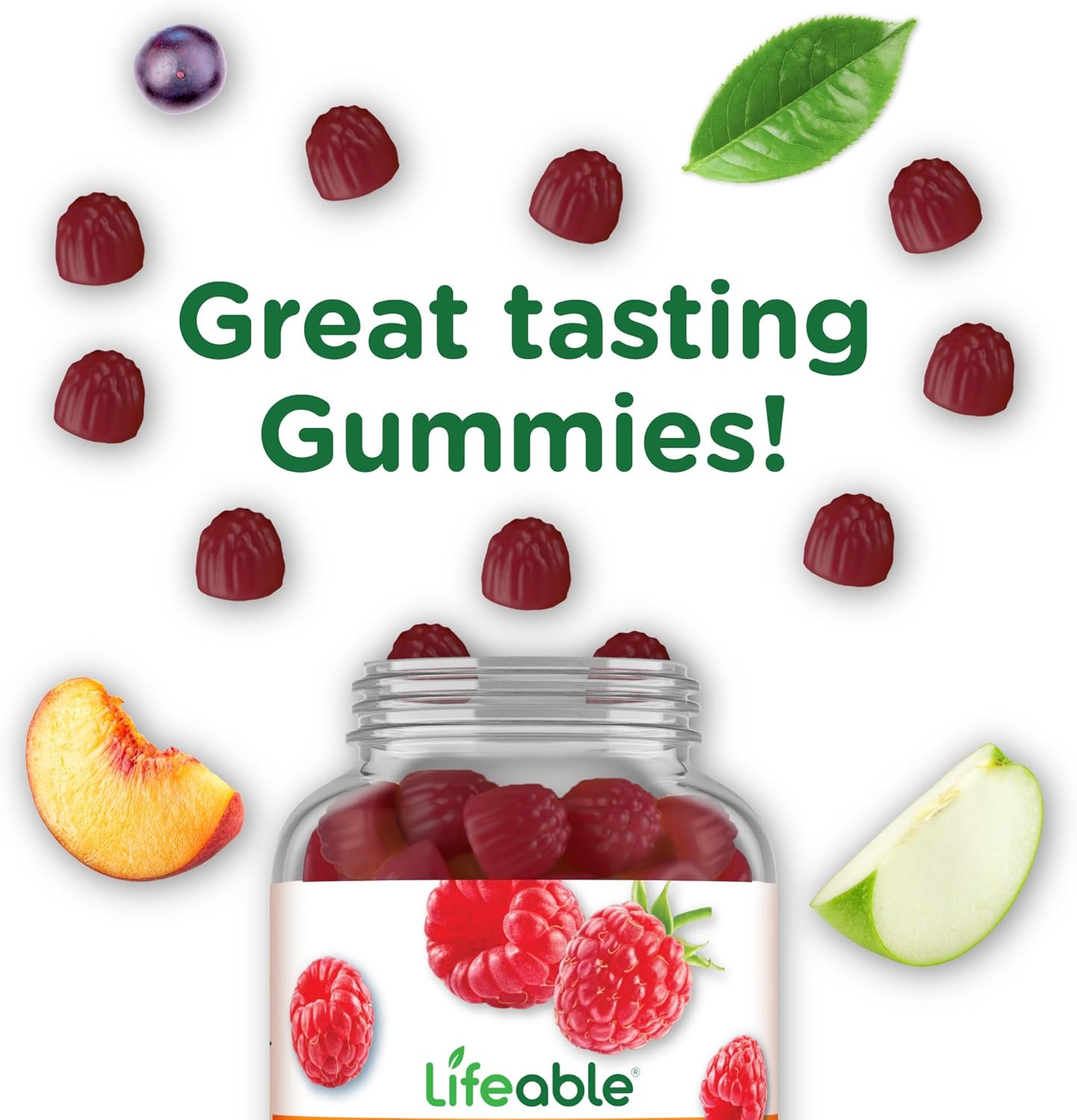 Collagen Gummies with 100mg Collagen Peptides & 10000mcg Biotin | Hair, Skin, Nails Supplement for Women, Men, Adults | Great Tasting | 90 Gummies