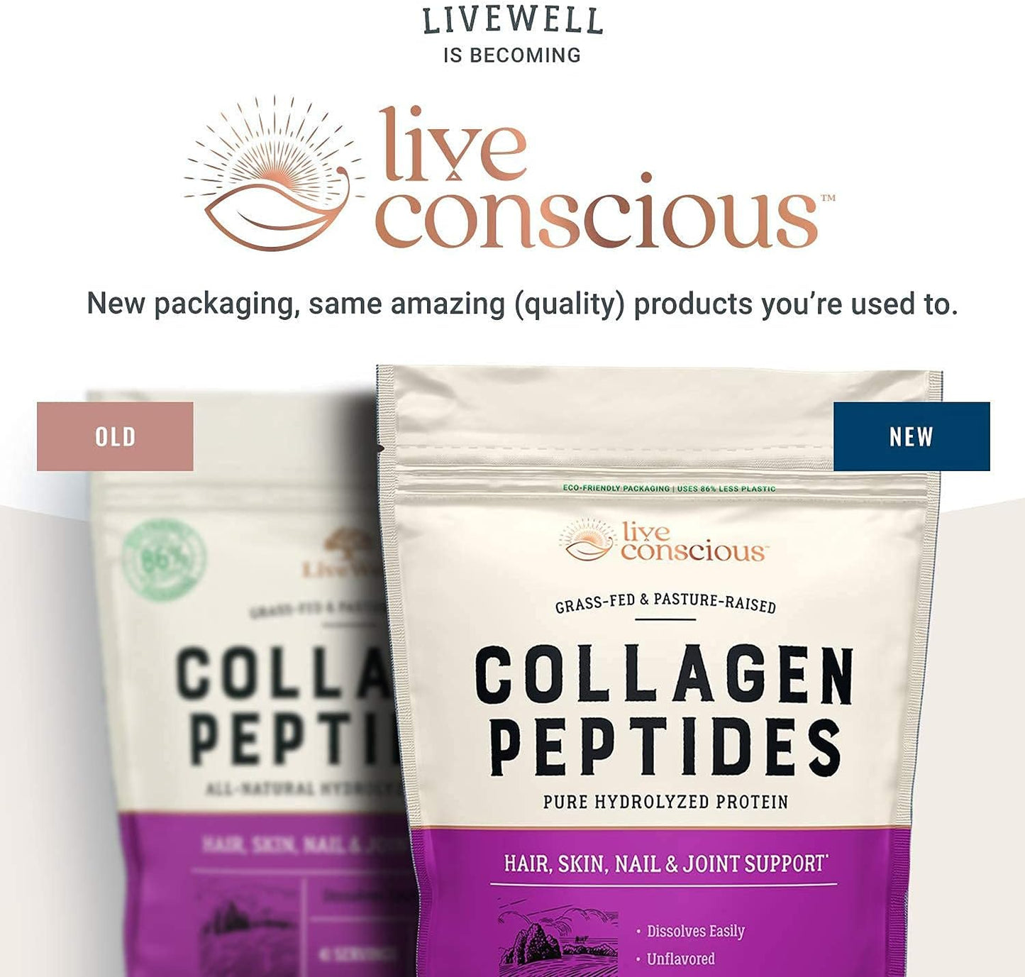 Collagen Peptides & Beyond Greens for Hair, Skin, Nails, Joints - Immune Boost, Detox, Energy